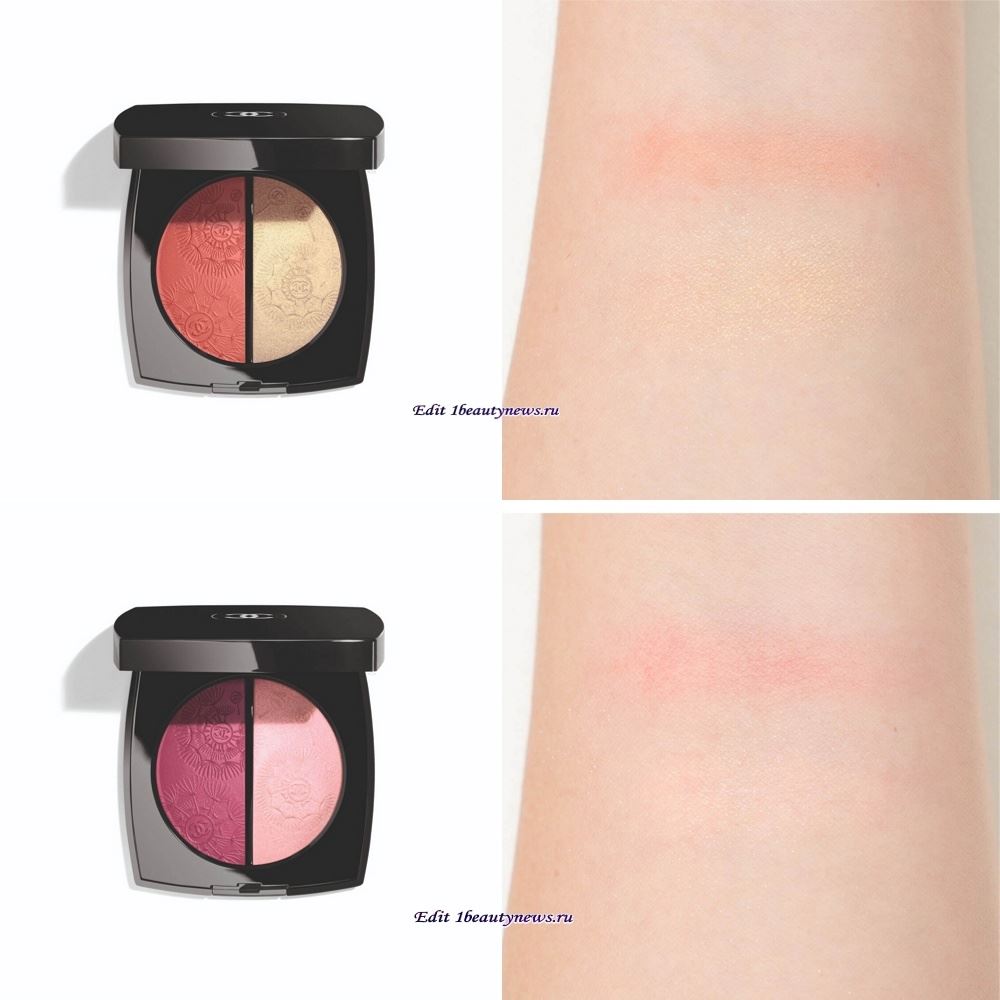 Chanel Jardin Imaginaire Blush and Highlighter Duos Summer 2024 - Swatches