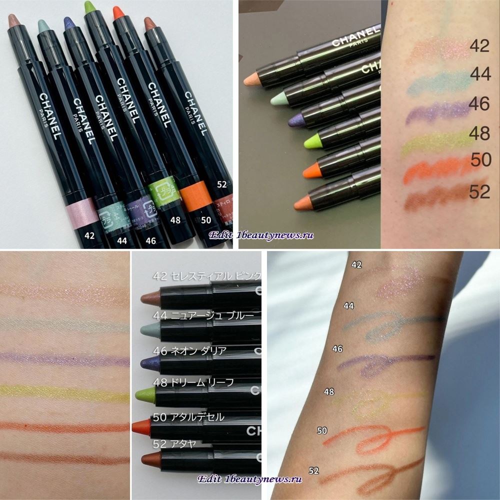 Chanel Stylo Ombre et Contour Summer 2024 - Swatches